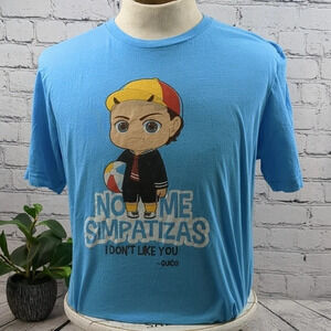 No me simpatizas, I don't like you, Quico Mexicana humor T shirt XL